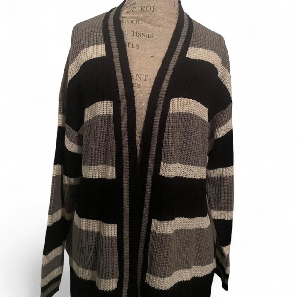 Whimsigoth Color Block Striped Knit Cardigan • Size 2X • b&b Boutique Plus